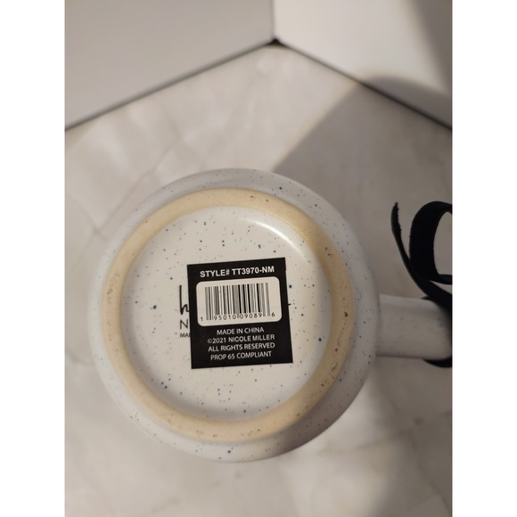 Nicole Miller Explore Coffee Tea Mug Cup Stoneware Tall Mug T104 - Picture 2 of 2